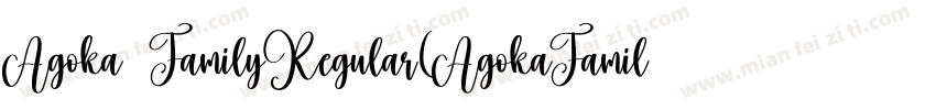 Agoka FamilyRegular(AgokaFamilyRegu字体转换